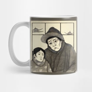 Adult couple Japanese art illustration Mug